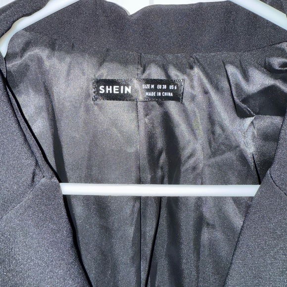 Women's Black Double-Breasted Blazer Dress/Coat- Size M/US 6 - Picture 2 of 7